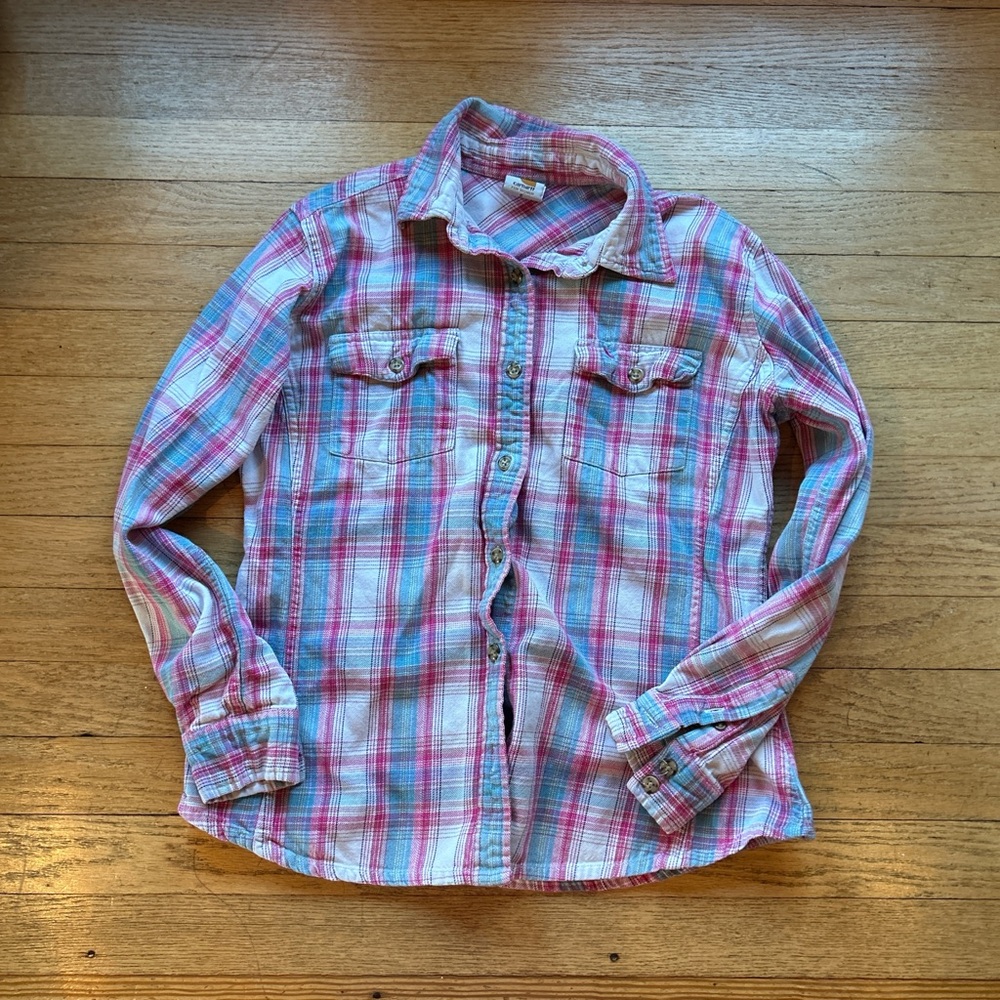 Carhartt Kids Plaid Shirt - Pink and White